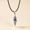 "Lost Crystal" Rhombus Blue Gem Spearhead Necklace - Y2K Spicy Girl Style Accessory