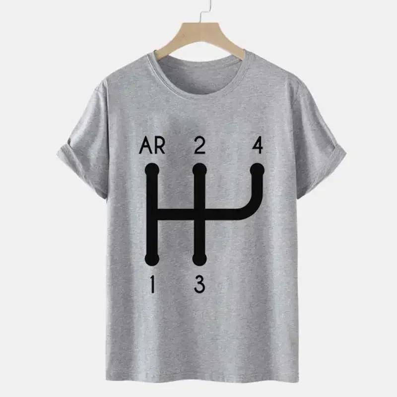 2023 Funny Harajuku Tshirt for Men 2CV Gear Shift Pattern Summer T-shirt Short Sleeve Graphic T Shirt Y2k Streetwear Men Clothes