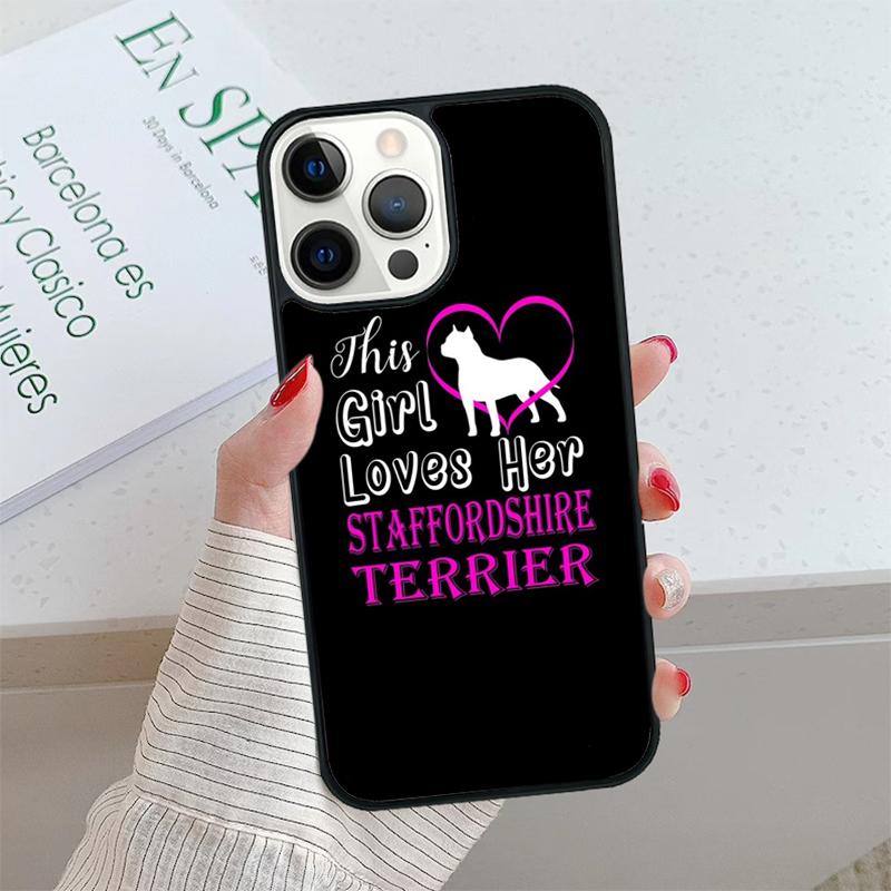 Staffordshire Bull Terrier Staffy Dog Phone Case For iPhone SE2020 15 16 14 13 12 11 Pro Max Coque For Apple 8 PLUS 7 fundas