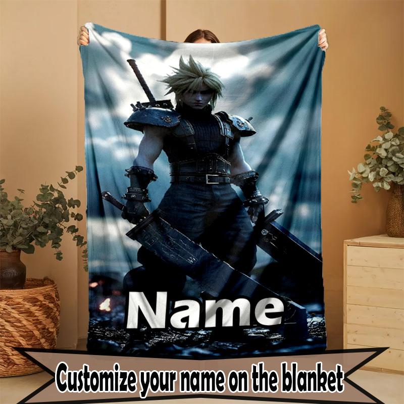 Custom Name Personalized Final Fantasy Print Blanket, Home Decor, Bedroom, Sofa, Camping, Couch, Gifts for Birthday ChristmasEnthusiasts