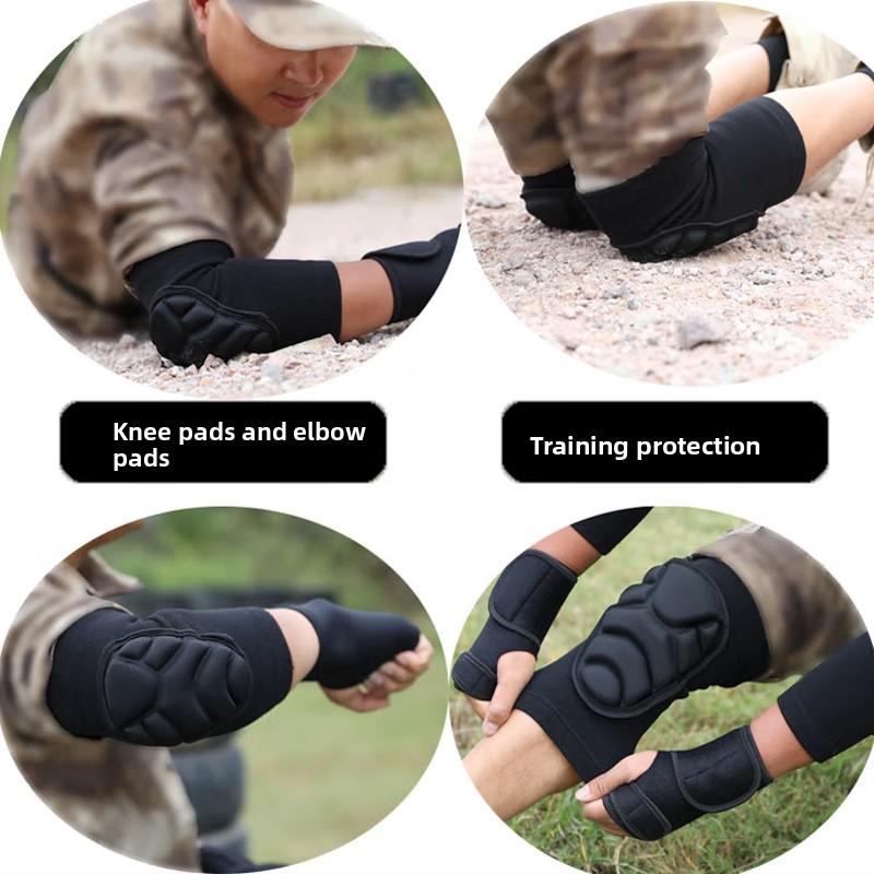 Sponge Knee Pads Recruit Training Tactics Crawling Thickened Wear-resistant Cover Sponge Knee Pads Anti-drop Sports Knee Protection Kneeling