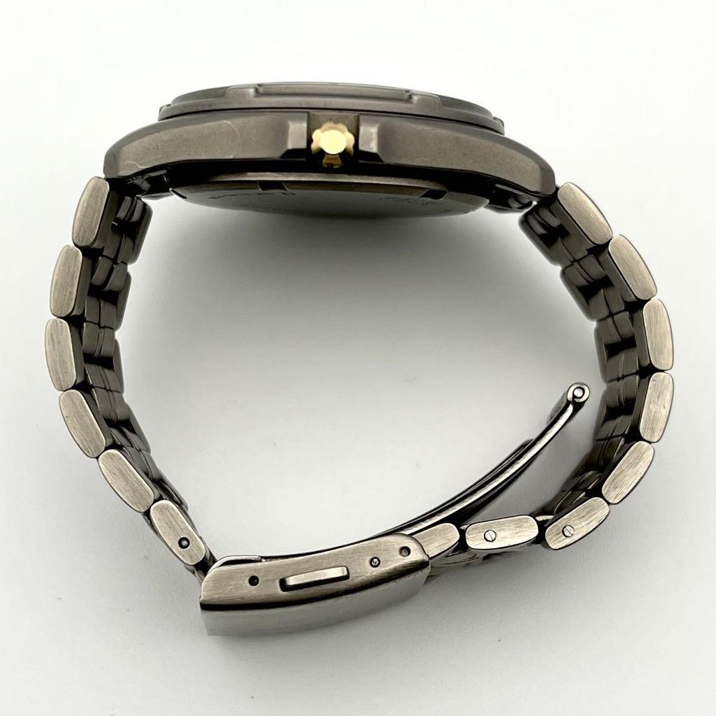 [USED] Working SEIKO SOLAR TITANIUM Chronograph Watch with Blue Dial