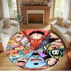 One Piece Print Round Rug, Washable Floor Carpet, For Entryway Dorm Laundry Room Office Study, Home Decor Birthday Christmas Gift
