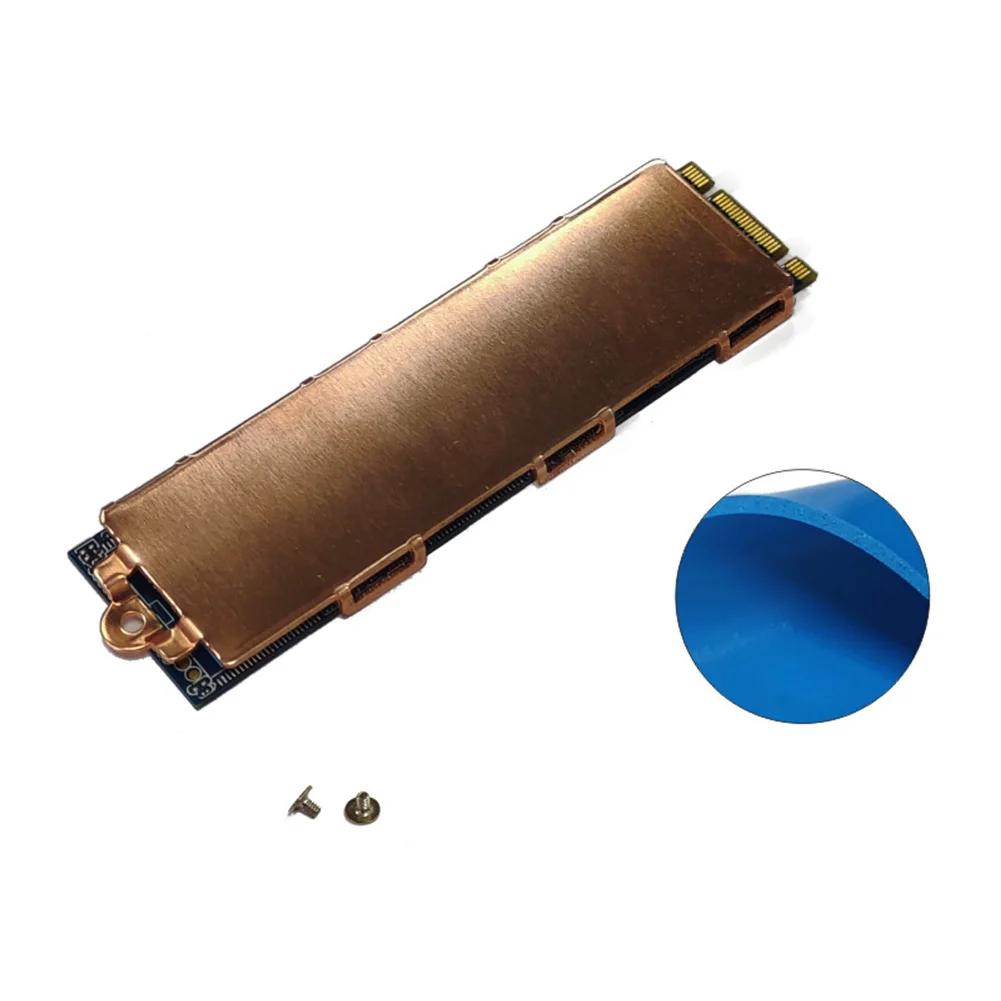 

Медный радиатор M.2 SSD с силиконовой термопрокладкой, радиатор охлаждения жесткого диска M.2 SSD для NVME M2 NGFF 2280 PCIe SSD