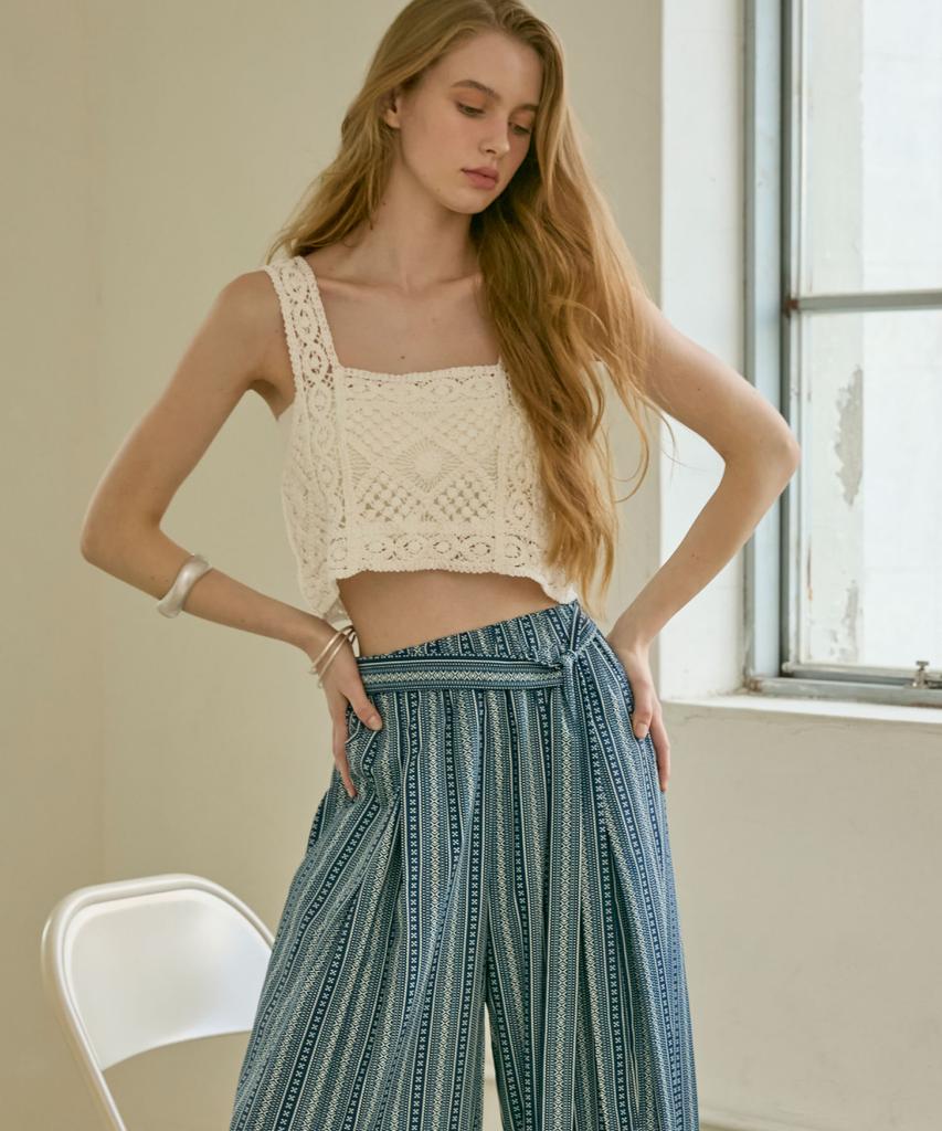 Bikini Bender Fatima Crochet Sleeveless Crop Top