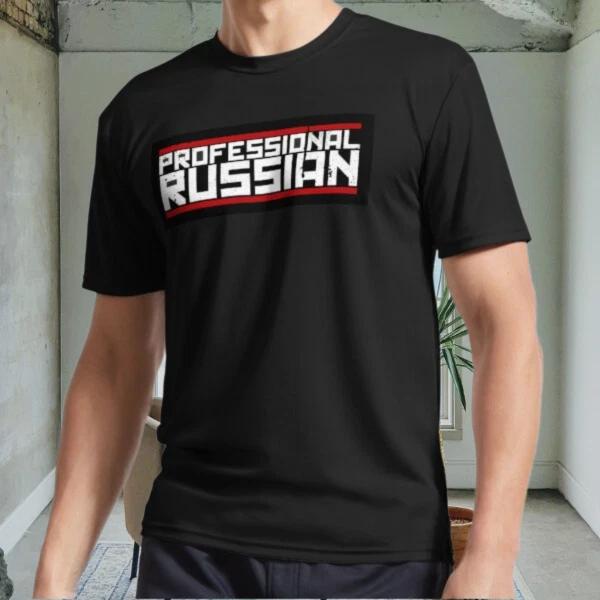 

New Professional Russian Active Logo Men s Black T shirt Funny Size S to 5XL L
