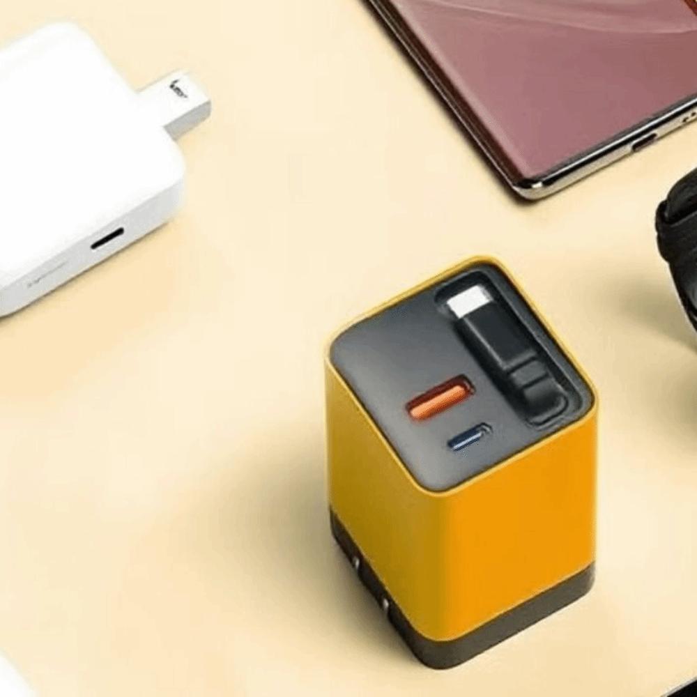 Retractable Cable Fast Charger 80W Power USB C Charger 3 in 1 PD Fast Charging Travel Use