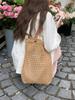 Cott Braided Women's Knitted Shoulder Bag Hollow Out Ladies Summer Tote Bags Beach Vacati Female Large Capacity Handbag