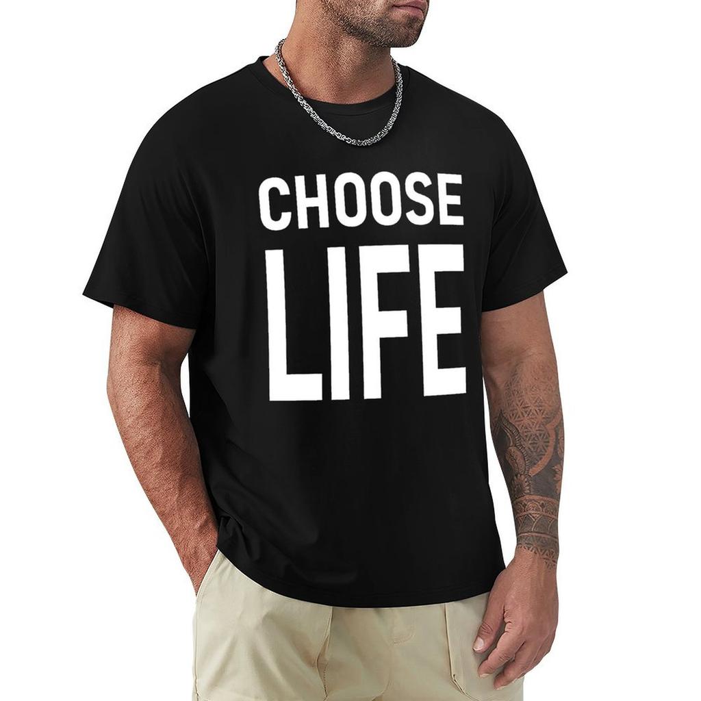 Choose Life Wham George Michael Andrew Ridgeley Tshirt Large Size Basic Casual Tshirt