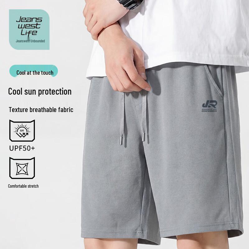 

JEANSWEST LIFE Men s Ice-Feel Casual Mid-Length Shorts L