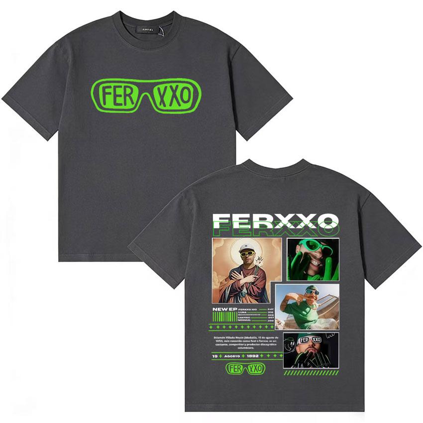 Ferxxo Reggaeton Pop Music Album 2025 Tshirt Unisex Women High Quality Summer T Shirt Teenagers Cotton Oversized Crewneck Tee Shirt