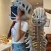 Skeleton Dinosaur Costume Stuffed Animal Halloween Skeleton Outfits for Kids Adults Stage Performance Themed Event Haunted House