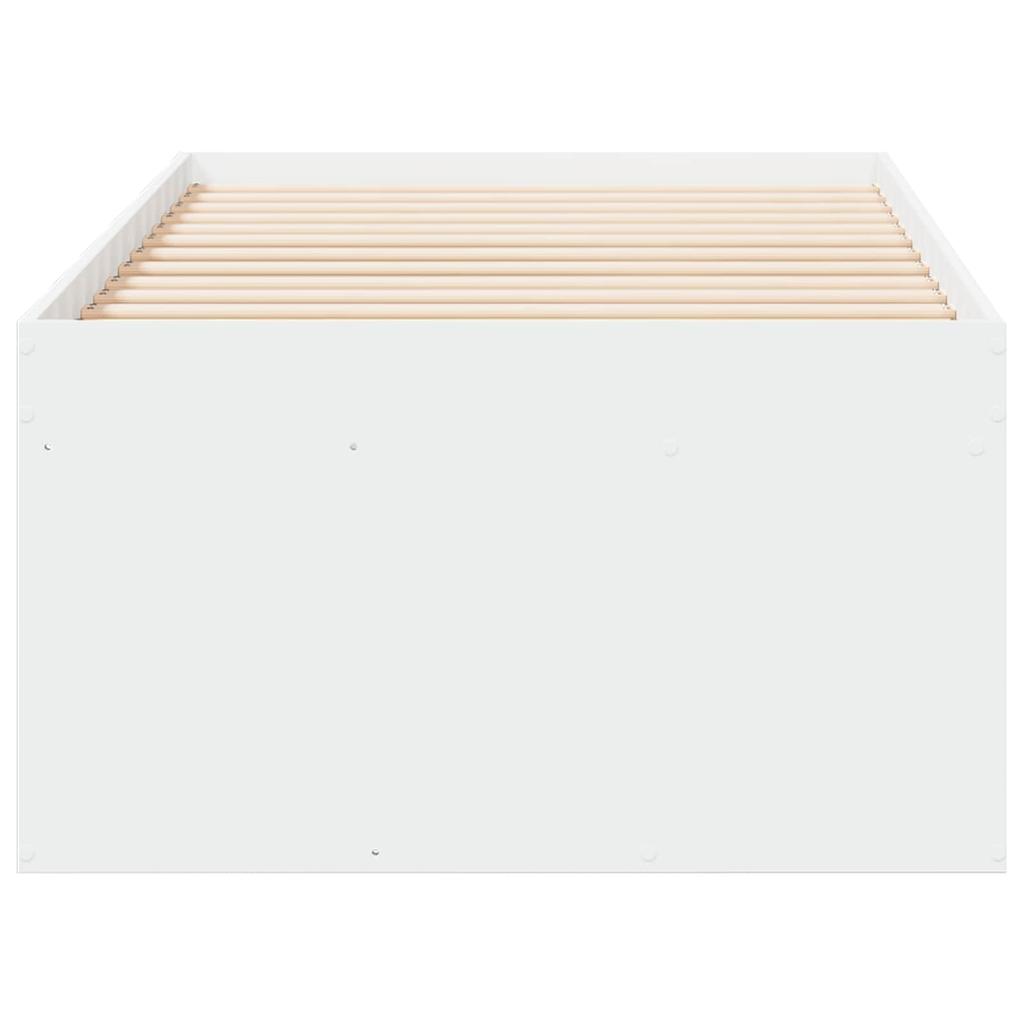 Bed Frame with Storage and Door White 80 x 200 cm Engineered Wood