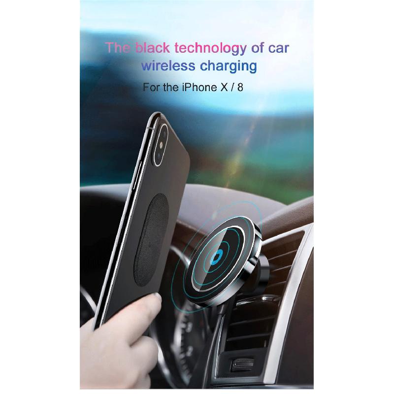 Car Mount Wireless Charger Fast Wireless Charging Magnetic Phone Holder Stand