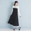 [Yumetembo] Jumper Skirt, Trench-Style Jumper Skirt Dress, Blue Gray