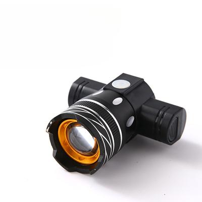 Feu avant de vélo T6 en alliage d'aluminium, éclairage de nuit, chargement USB, Zoom télescopique, rotatif à 360 degrés, éclairage de cyclisme en plein air