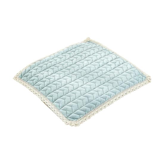 Coussinets de Chaise Antidérapants Coussin Peluche avec Liens, Coussin d'Assise Bordure en Dentelle, Tapis Confortables pour Sièges de Salle à Manger 16 x Pouces Lavable Bureau Épais Doux Tabourets de Cuisine
