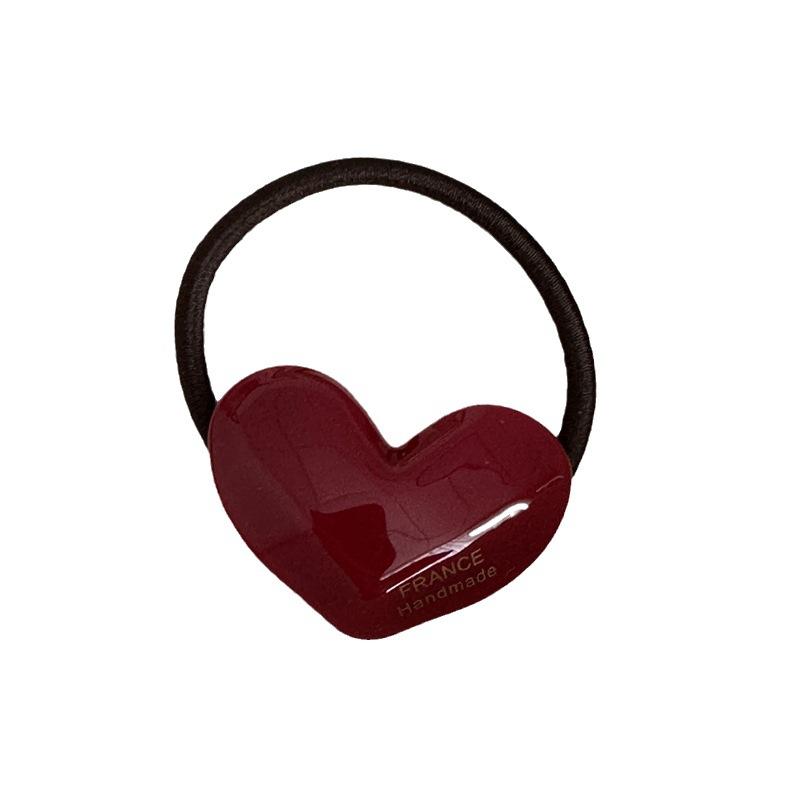 Acetic Acid Great Love Basic Leather Band Hair Rope High Elastic Hair Loop Texture Advanced Headrope Hair Accessories