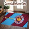 Benutzerdefinierter Teppich West Ham United Fußballmuster Druck Name Text Weicher Rutschfester Boden Teppich für Zuhause Innen Dekoration