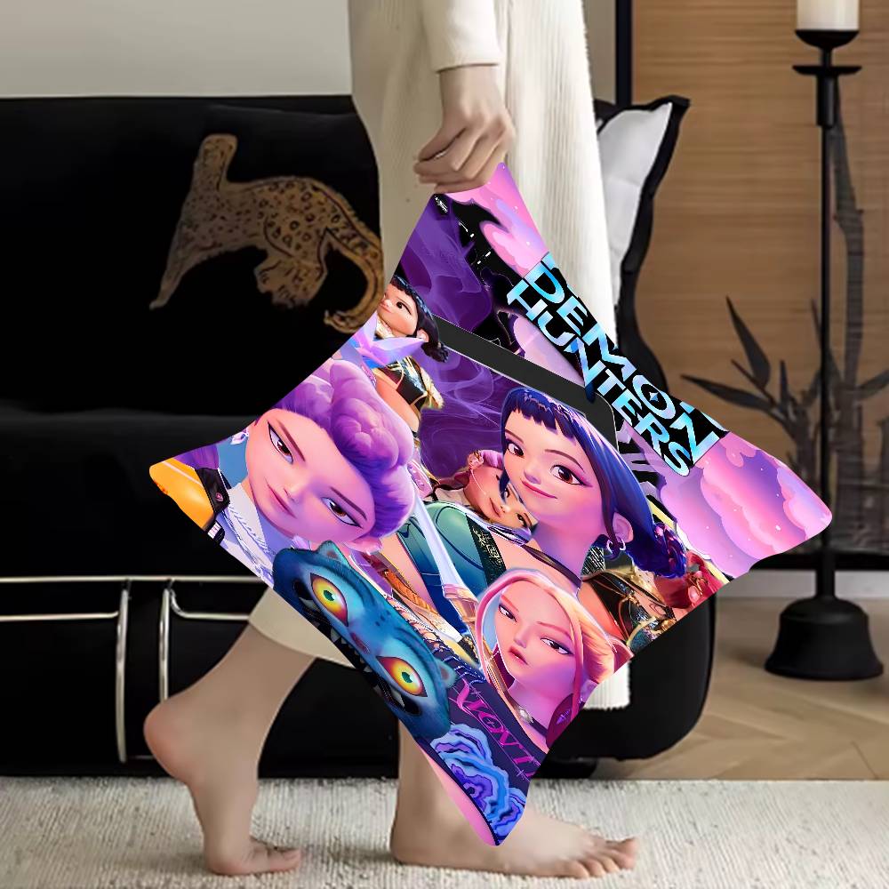Kpop Demon Hunters Kuddfodral Personligt Kuddfodral Barn Sovrum Vild Party Dekor Kuddfodral Barn Födelsedag Babyshower Gåva