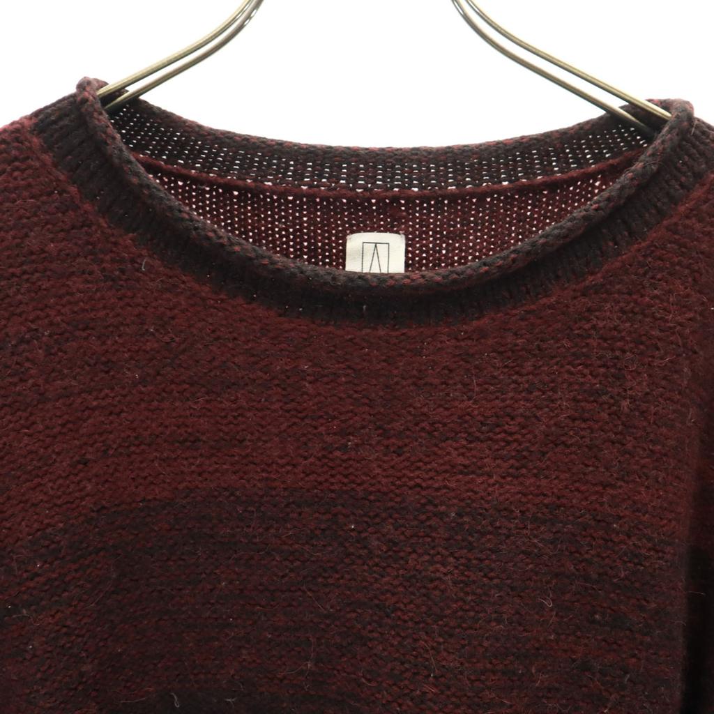Wizzard Made in Japan Wollmischung Langarm Strick 1 Bordeauxroter Pullover Herren Gebraucht