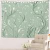 Abstract Modern Aesthetic Tapestry, Simple Dot Neutral Tones Wall Art Hanging Decoration Polyester Fiber White Ruffled Around