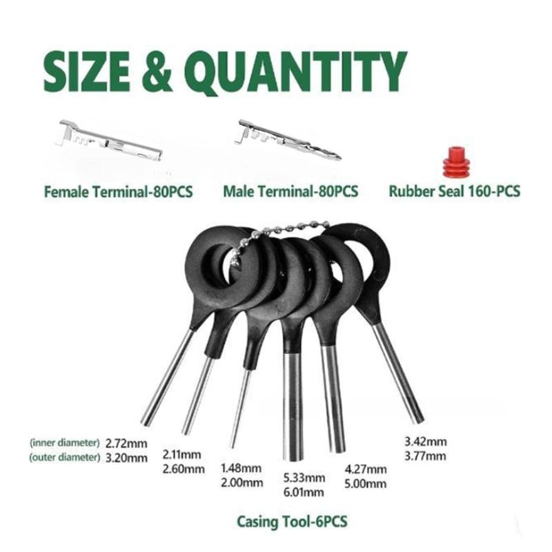 376Pcs Waterproof Car Electrical Wire Connector Terminals Plug Car Seal Socket Male Female Wiring Cable Socket