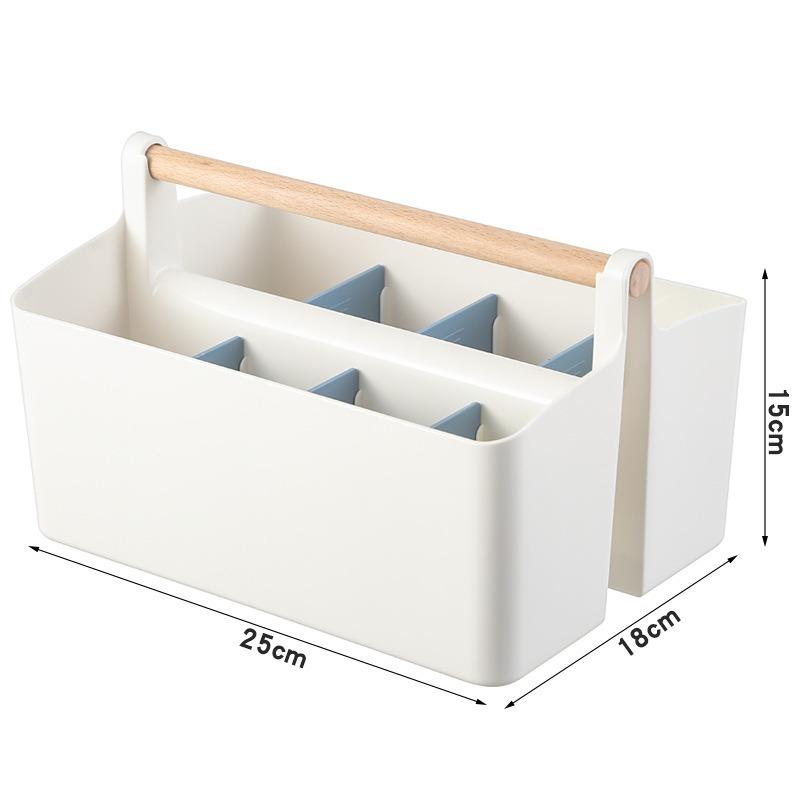 Large Capacity Divided Multifunctional Handle Marker Storage Box Desktop Pencil Organizer For Students