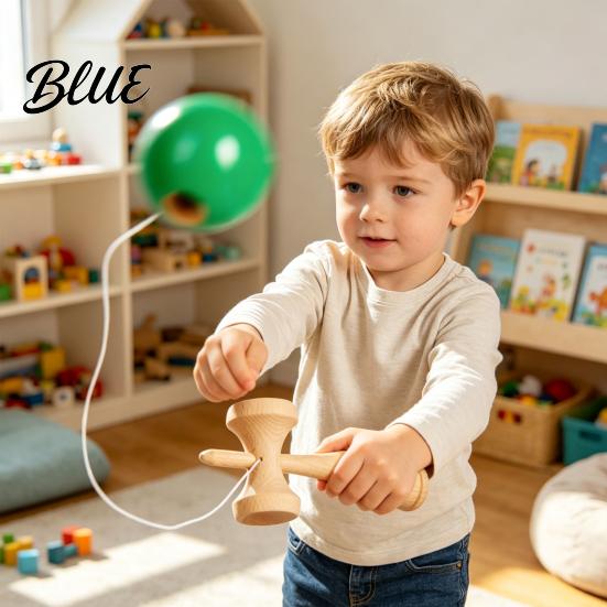 Fun Gift for Children Solid Wood Kendama Ball Catch Toy Professional Balance Durable Grip Classic Skill Japanese Game Game Hand Eye Coordination And