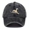 Whippet Dog Graphic Washed Baseball Cap Unisex Cotton Adjustable Outdoor Sports Cap