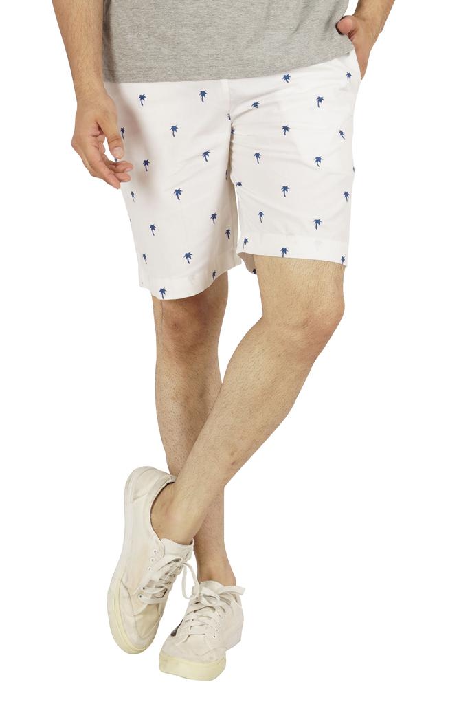 Inkmeso Casual Cotton Printed Shorts For Men’s Summer Elastic Waist Classic Everyday Shorts