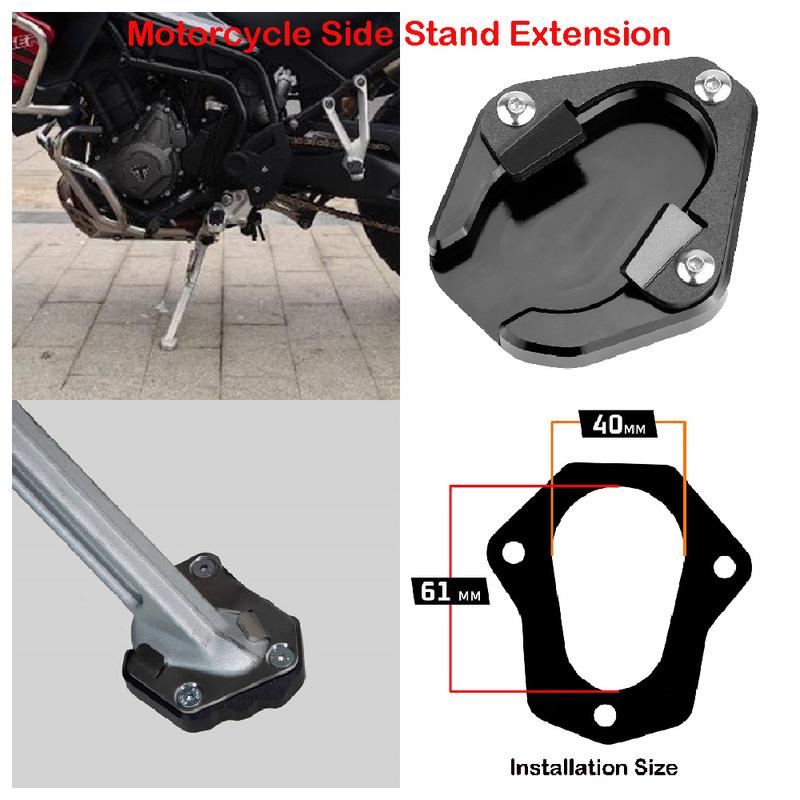 Fits for Triumph Tiger 900 GT Pro Not Rally 2020-2024 Tiger850 Sport Motorcycle Side Stand Base Extension Enlarge Plate Widener