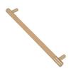 Cabinet Door Handle 224MM Hole Pitch Leather Brass Light Luxury Cupboard Bar Pull Handle for Home