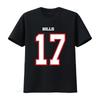 Bills Josh Allen 17 Jersey Style T Shirt for Fans Game Day Casual Wear Vintage Washed Streetwear Stretched Soft Versatile