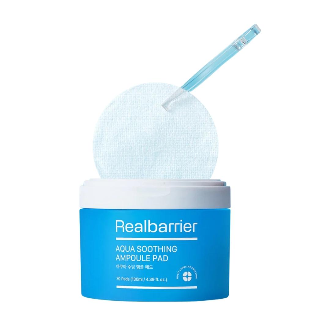 Real Barrier Aqua Soothing Ampoule Pad 70 szt - nawilżające płatki do twarzy