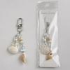 Ocean Style Pearl Bow Shell Conches Charm Beaded Mobile Phone Chains  Keychain Pendants Girly Bag Hanging Ornaments Gifts