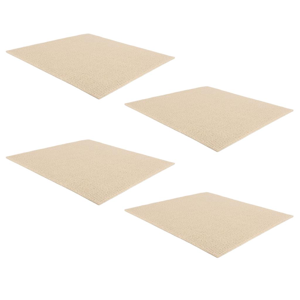 Self Adhesive Carpet Squares 30x30cm Non Slip Polyester Floor Mat Home Office Decoration Supplies Khaki 50Pcs