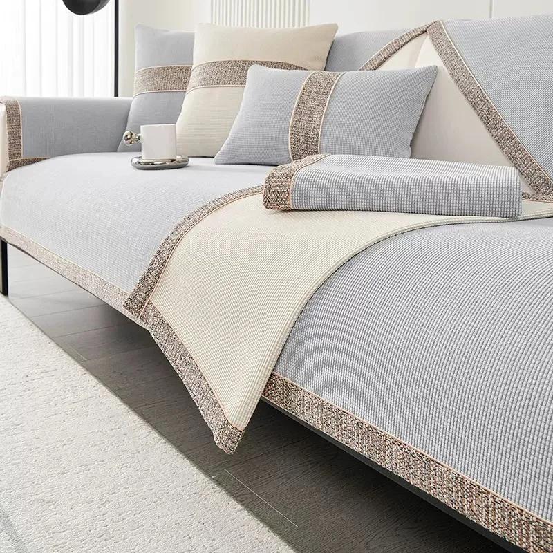 Nový Four Seasons Universal Potah na pohovku Měkký žinylkový Potah na pohovku Proti poškrábání proti domácím mazlíčkům Protiskluzová podložka na pohovku do obývacího pokoje