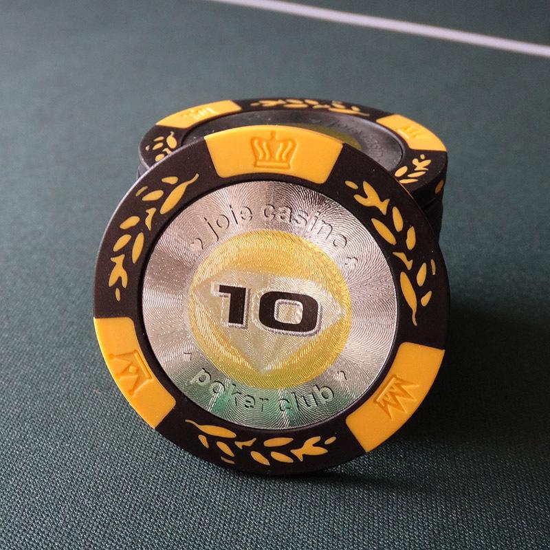 10 ks 39mm žetonů Texas Hold'Em, hliněné žetony s motivem klasu pšenice, Texas Hold'Em kreativní šachy a karetní herna, pokerová hala, pokerová mince, stolní hra