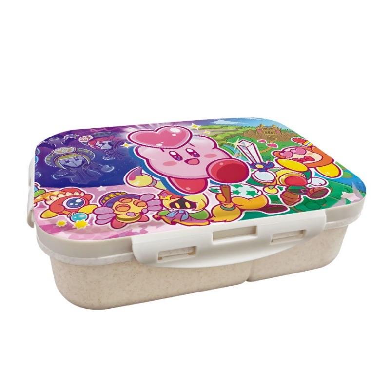 Anime Cartoon Kirby Printed Wheat Straw Lunch Box