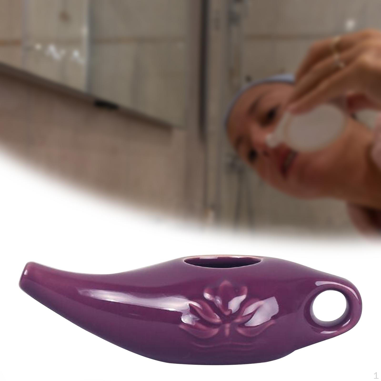 

Керамический ирригатор для промывания носа Neti Pot для промывания носа для полоскания фиолетовый