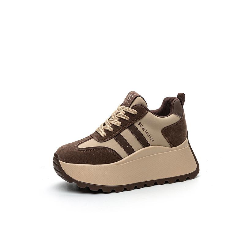 Thick-soled Forrest Gump Dad Shoes for Women's 2025 Autumn and Winter New 8CM Trend Inner Height Increase Casual Fashion Small Women's Shoes