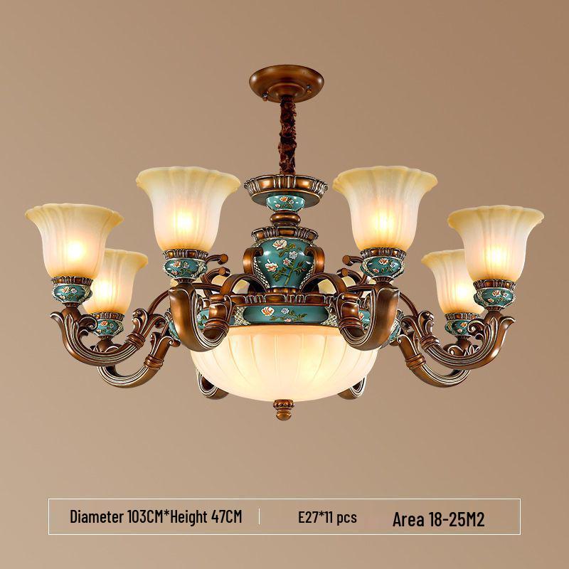 European Luxury Chandelier - Retro Atmospheric Lighting for Living Rooms and Bedrooms