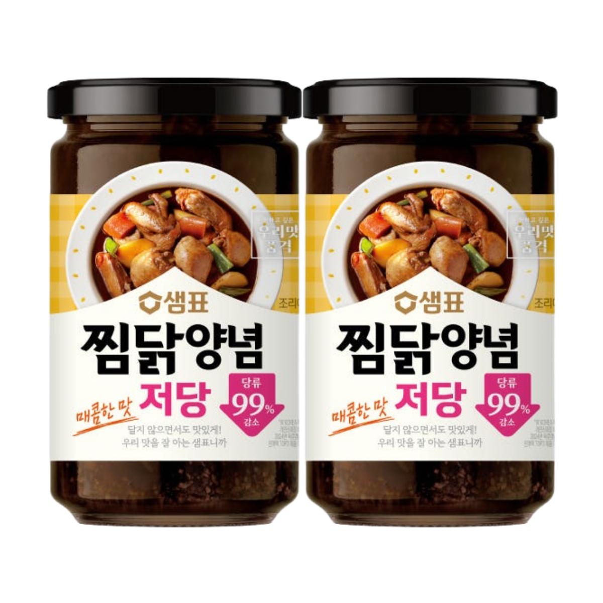 Sempio Sauce pour Poulet Braisé Faible en Sucre Jjimdak Assaisonnement Riche et Savoureux 420g 2 Bouteilles