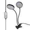 Lampa LED do uprawy roślin z timerem 5 poziomów ściemniania wodoodporna podwójna głowica 30W zasilana przez USB