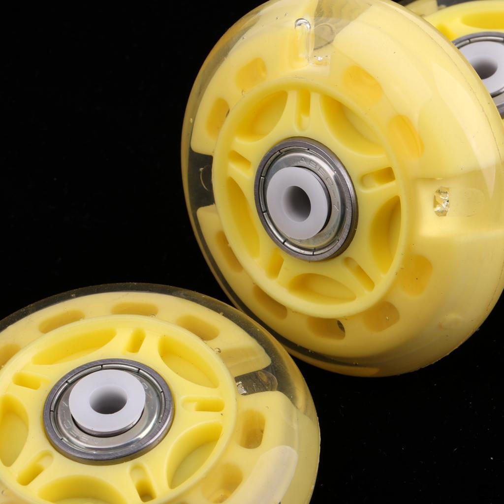 4Pcs Indoor and Outdoor Inline Roller Skate Wheels, Lightweight Durable, Fashionable Pattern