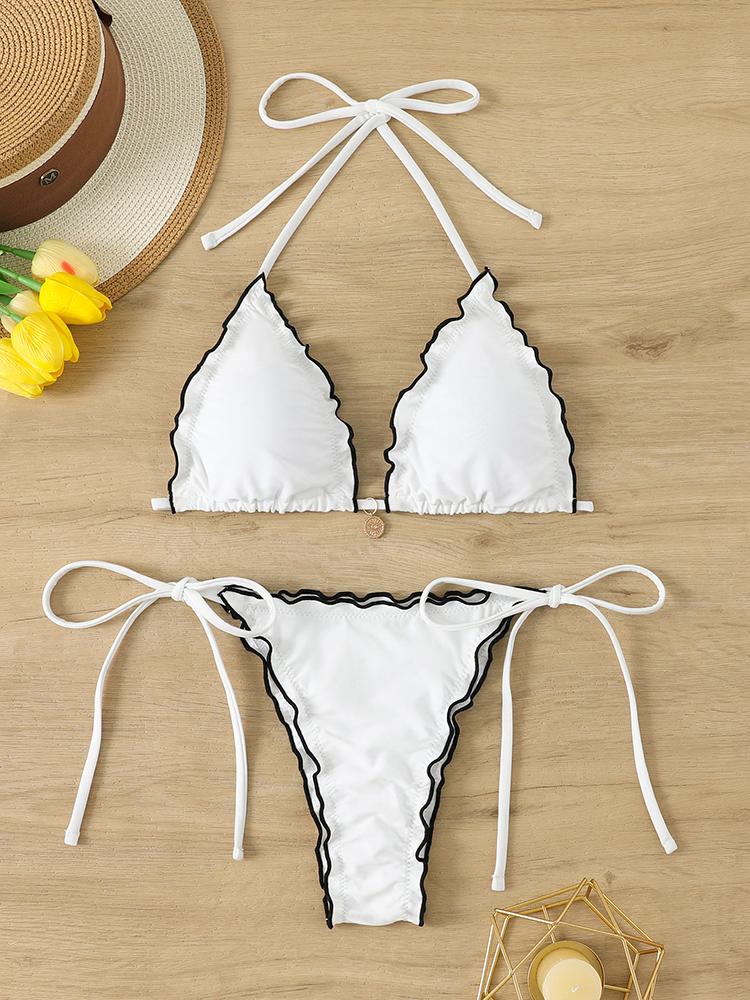 Sexy Triangle Micro Bikini 2026 Women Swimsuit Two-pieces Swimwear for Female Beach Wear Lace Up Bikinis Sets Thong Bathing Suit