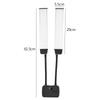22in Double Arm Fill Light Dual Color Temperature LED Beauty Video Light with Phone Holder for Live Streaming Photography