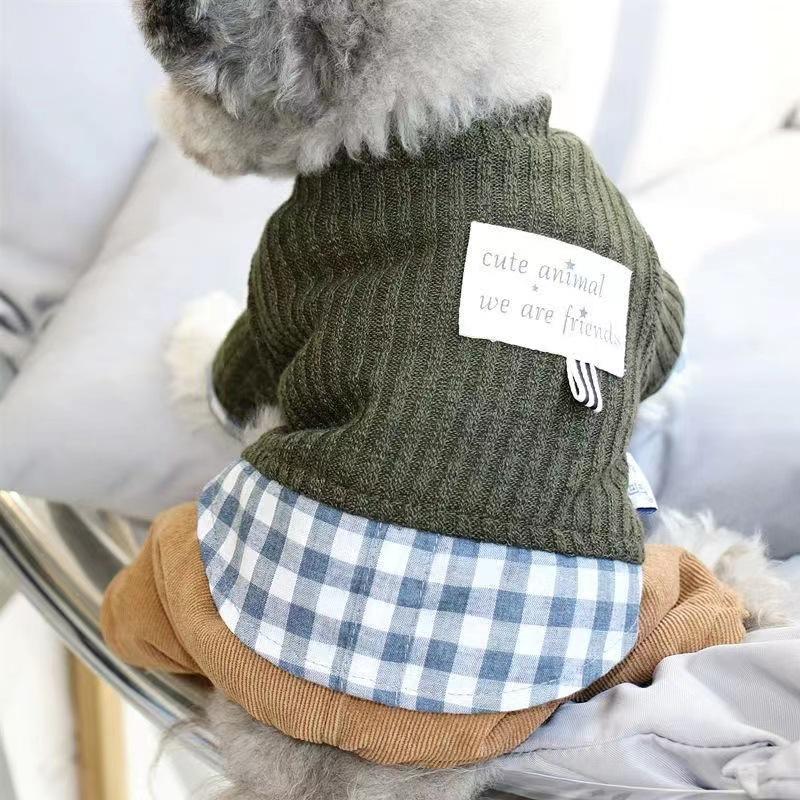 

Dog four-legged clothes autumn and winter pet cotton-padded clothes Teddy Bigbear Schnauzer Yorkshire small dog puppy thickened XL (about 10-6.5 kg)