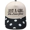 JUST A GIRL Truck Driver Hat Embroidery Color Matching Baseball Cap Men's and Women's Casual Outdoor Sun Hat